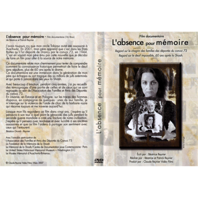 L'ABSENCE POUR MEMOIRE - DVD