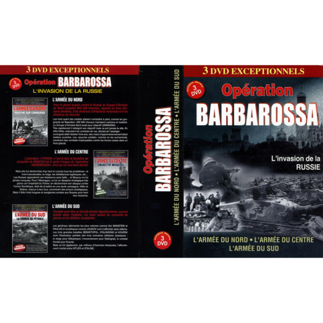 OPERATION BARBAROSSA - L'Armée du Nord / L'Armée du Centre / L'Armée du Sud - 3 DVD