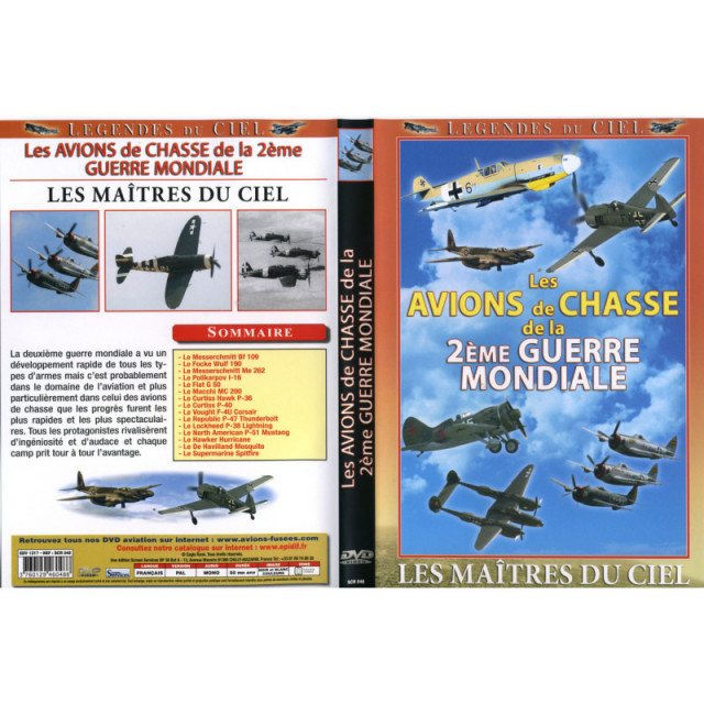 AVIONS CHASSE 2NDE GUERRE : Les maîtres du ciel - DVD