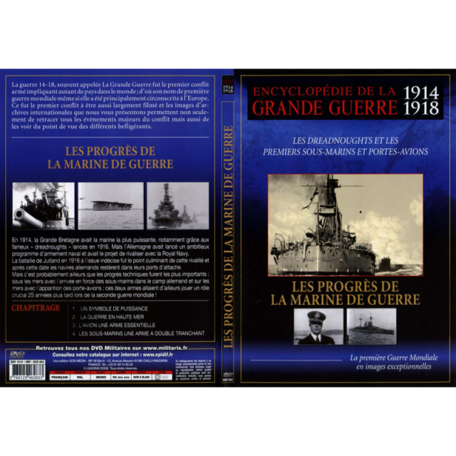 LES PROGRES DE LA MARINE DE GUERRE - ENCYCLOPEDIE GRANDE GUERRE 14-18 - DVD
