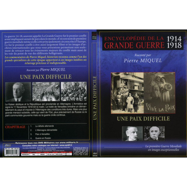 UNE PAIX DIFFICILE - GRANDE GUERRE V11 - Encyclopédie de la Grande Guerre 1914 - 1918 - DVD