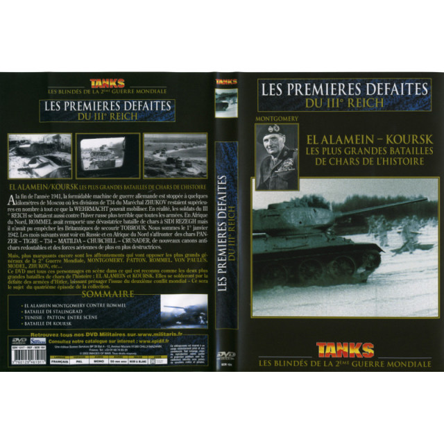 PREMIERES DEFAITES 3EME REICH - El alamein-Koursk. Les plus grandes batailles de char de l'histoire - DVD