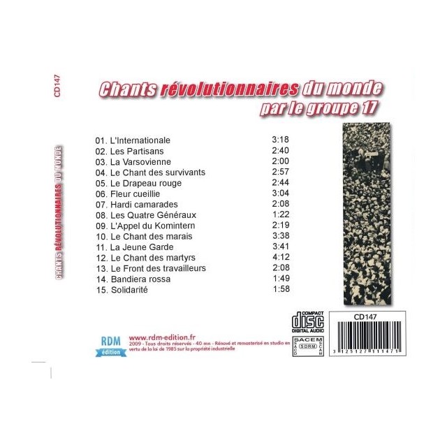 Chants révolutionnaires du monde - CD