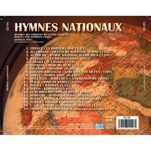Hymnes nationaux - CD