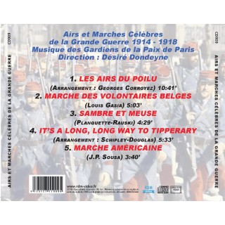 Airs et marches célèbres de la grande guerre 1914-1918 - CD 2