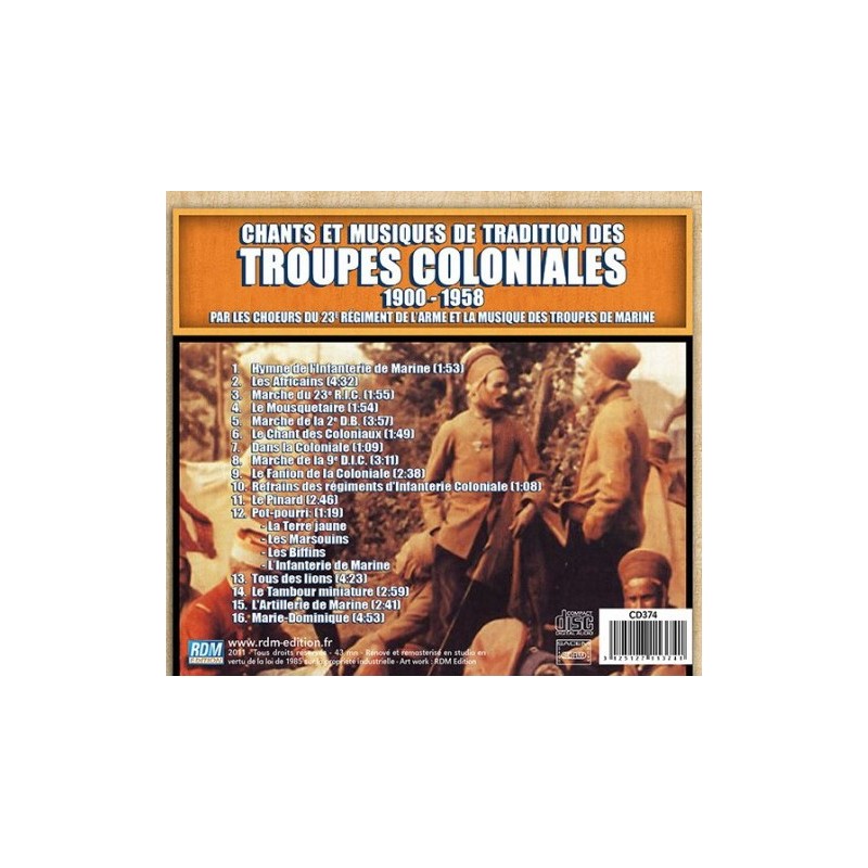 Chants et musiques de tradition des troupes...